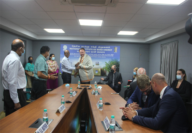 Visit of H.E. Mr. Dan Jannik Jorgensen, Danish Minister of Climate, Energy and Utilities & H.E Freddy Svane, Ambassador of Denmark to India, Embassy of Denmark in India along with their Delegation to NIWE on 8th September, 2021