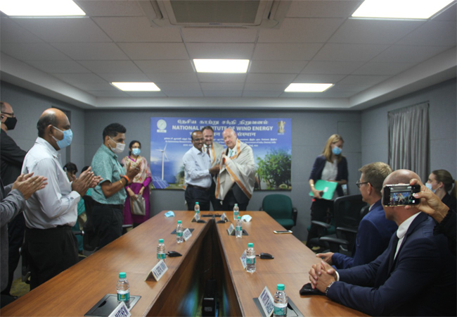 Visit of H.E. Mr. Dan Jannik Jorgensen, Danish Minister of Climate, Energy and Utilities & H.E Freddy Svane, Ambassador of Denmark to India, Embassy of Denmark in India along with their Delegation to NIWE on 8th September, 2021