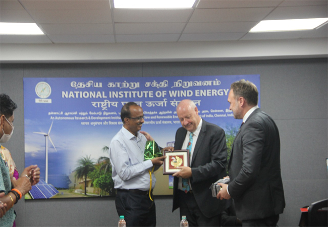 Visit of H.E. Mr. Dan Jannik Jorgensen, Danish Minister of Climate, Energy and Utilities & H.E Freddy Svane, Ambassador of Denmark to India, Embassy of Denmark in India along with their Delegation to NIWE on 8th September, 2021