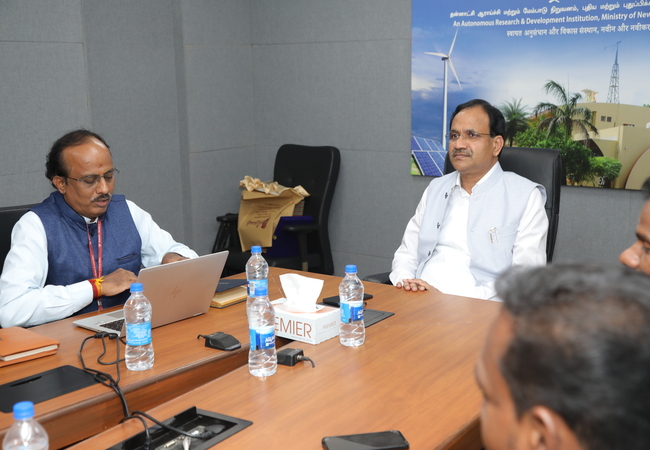 Shri.Bhagwanth Khuba, Hon'ble Minister of State for Chemicals & Fertilizers and New & Renewable Energy visited NIWE on 22.08.2022